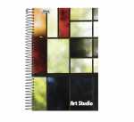 Caderno Universitário Capa Dura - Art Studio - 12 matérias 