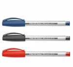 Caneta Esferográfica Trilux 032 Média - Cartela com 3 Cores