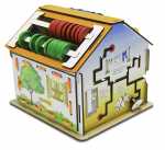 Casinha de atividades - MDF - 4 atividades Carlu. Ref: 1636