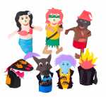 Fantoches folclore brasileiro - Feltro - 7 pers Carlu. Ref: 1540