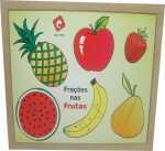 Frações nas frutas - Base MDF - 22 pc Carlu. Ref: 1552
